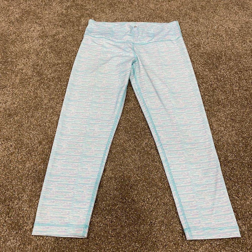 90 Degrees Athletic Capri Leggings Size Small Inside Pocket Pastels